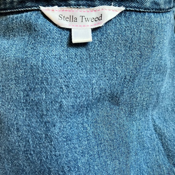 Denim Dress stampede Stella tweed Jean dress cream western coastal cowgirl - Picture 8 of 8